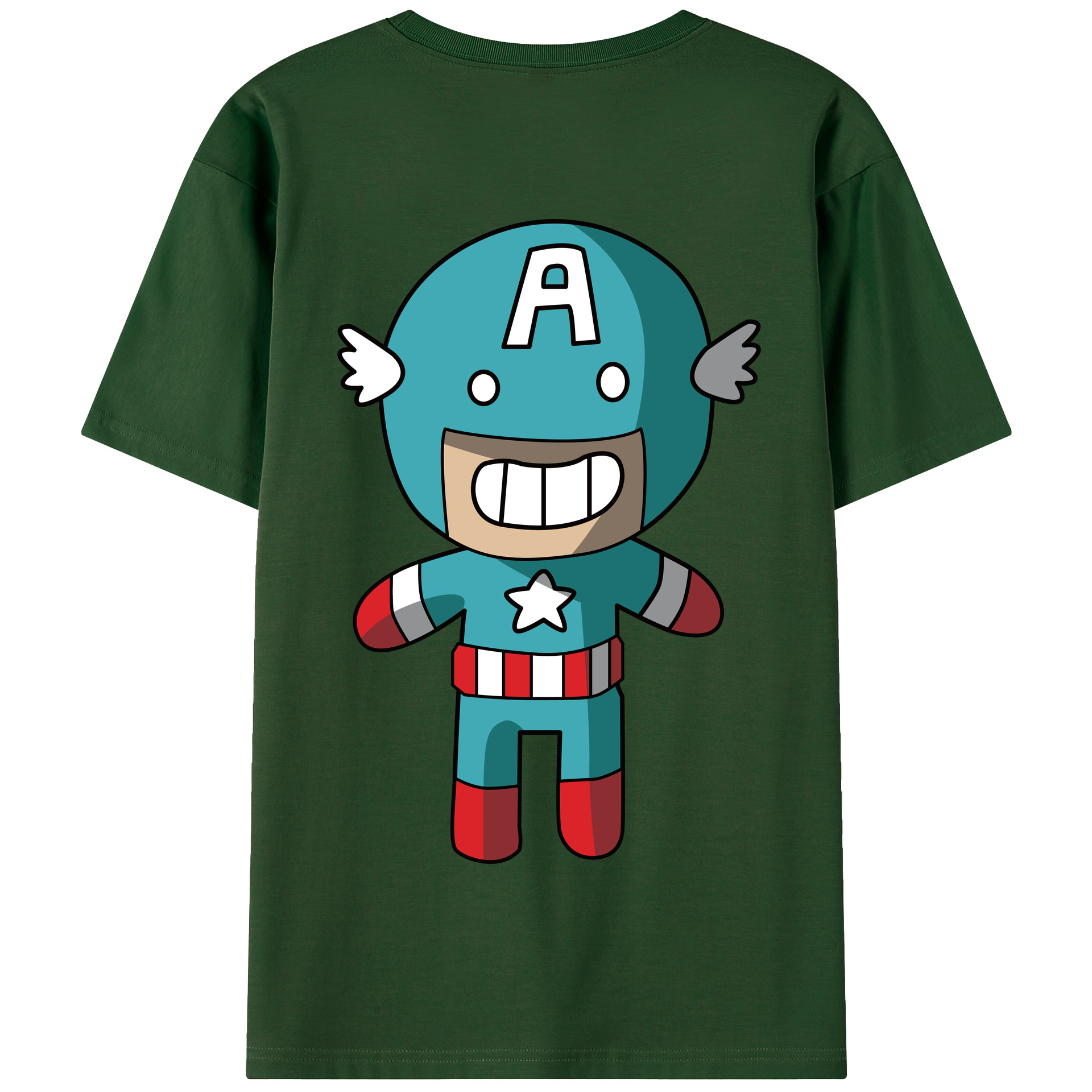 （画像用） アベンジャーズ The Avengers 綿100％半袖Tシャツ（背面プリント）